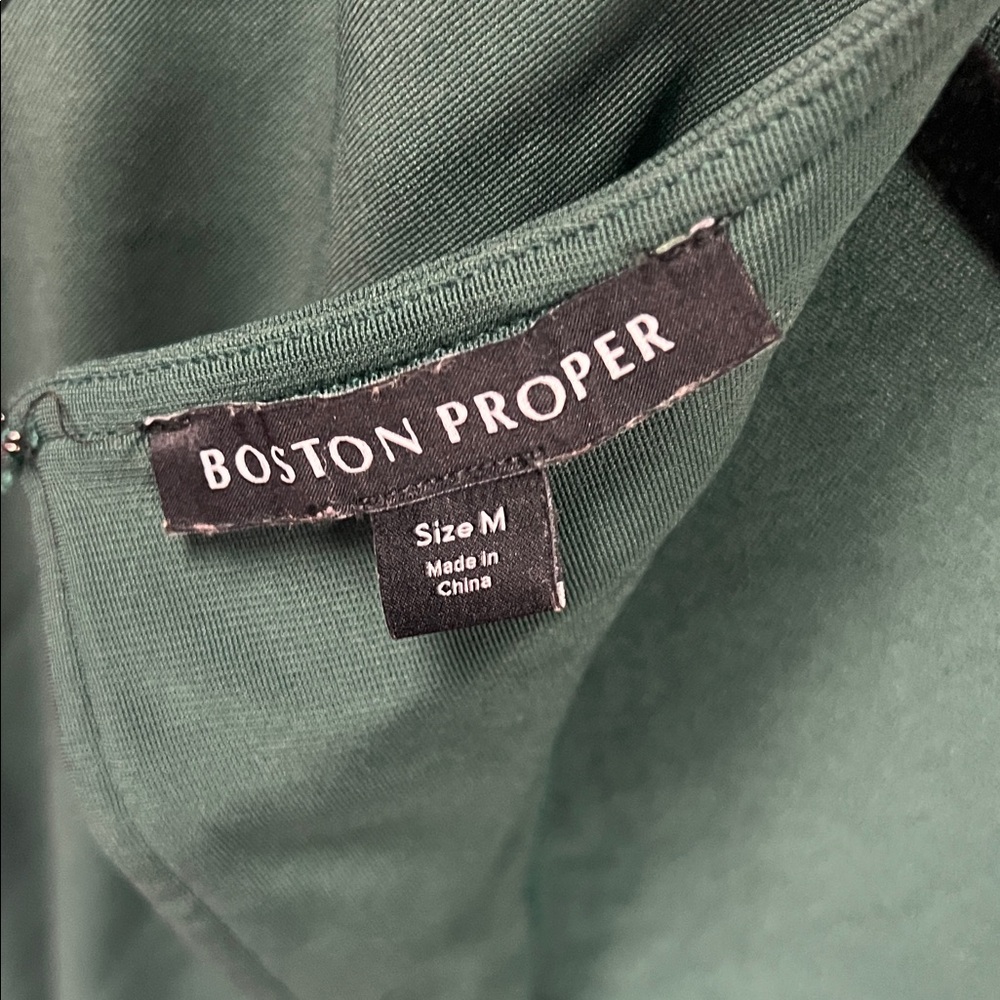 Boston Proper Deep Green Jumpsuit - Picture 2 of 3